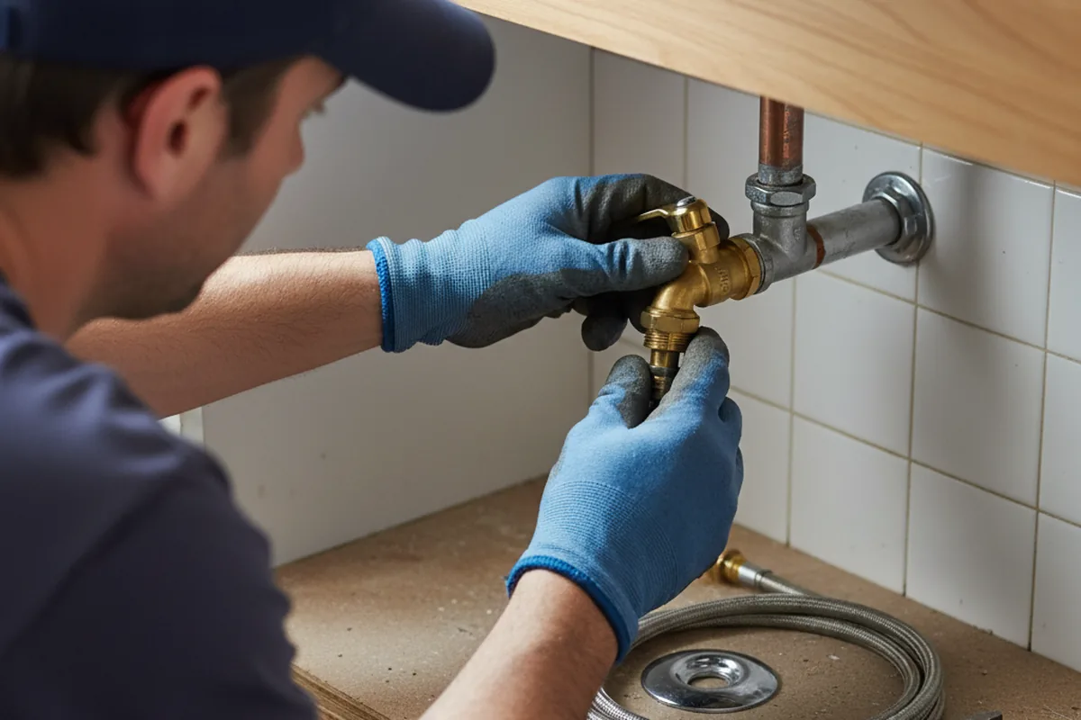 Shutoff valve and fitting work during Faucet and Fixture Repair in Bartonsville